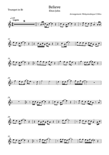 Believe (arr. Melquisedeque C.Silva)
