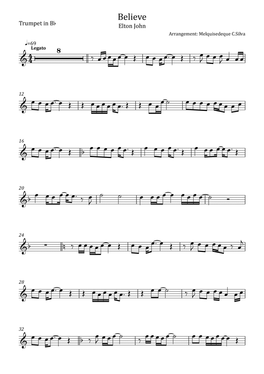 Believe (arr. Melquisedeque C.Silva)