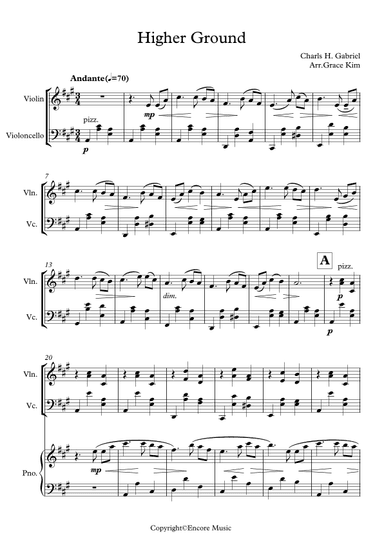 Higher Ground with Brahms (Violin/Cello/Piano)