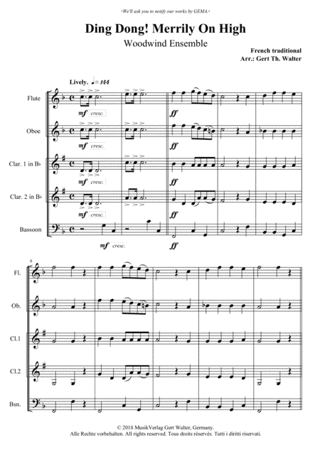 Ding Dong! Merrily On High (arr. Gert Th. Walter)