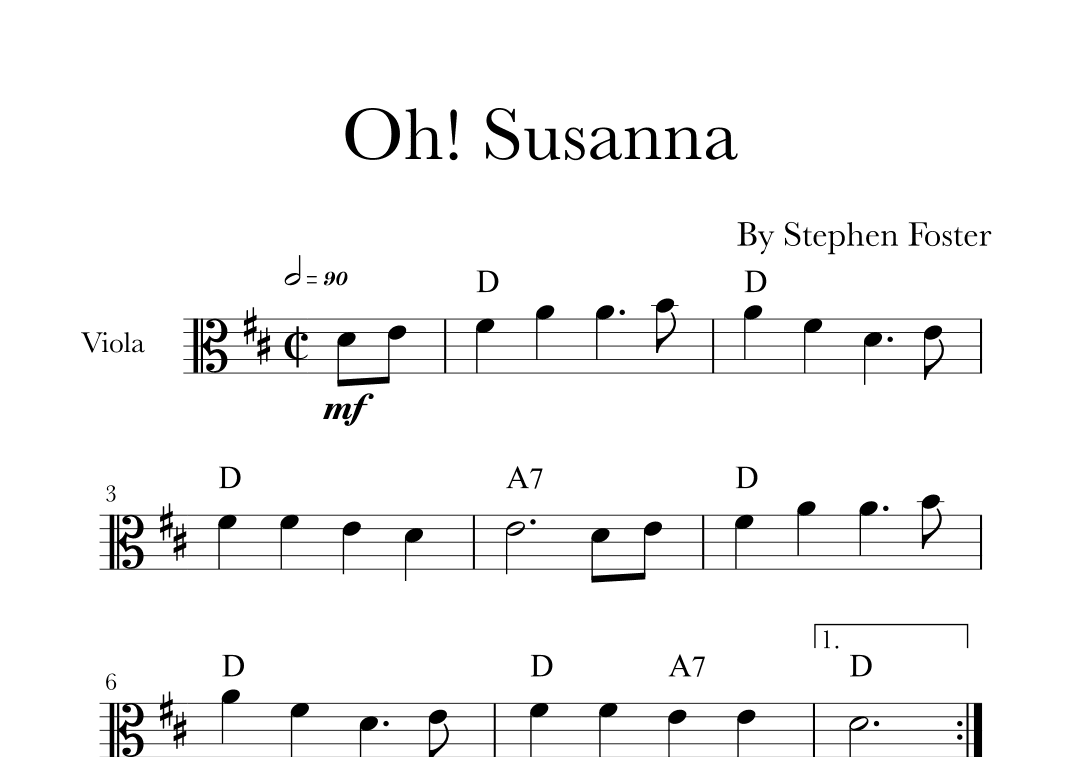 Oh! Susanna (arr. Glauco Fernandes)