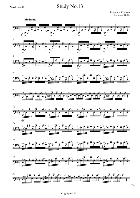 Study No.13 (arr. Alex Tinlin)