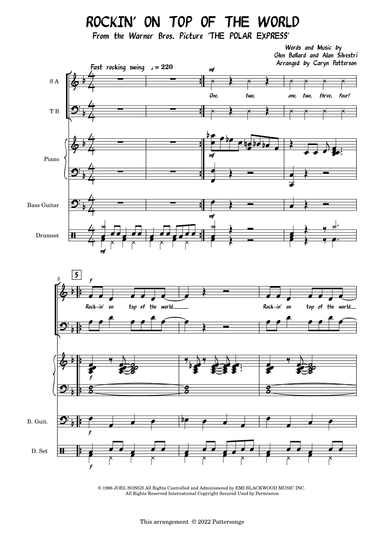 Rockin' On Top Of The World (arr. Caryn Patterson)