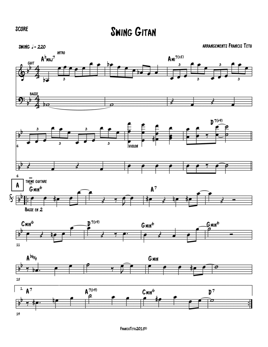 Swing Gitan (arr. Francis Tétu)