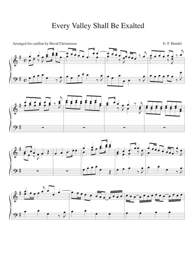 Every Valley Shall Be Exalted for Carillon (arr. David Christensen)