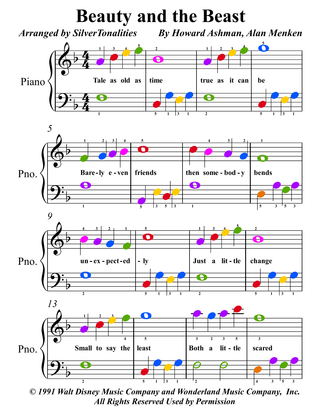 Beauty And The Beast (arr. SilverTonalities)