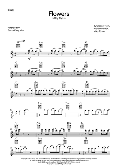 Flowers (arr. Samuel Sequeira)