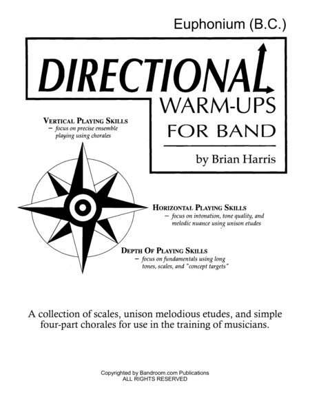 Directional Warm-Ups for Band (concert band method book - Part Book Set H: Euphonium TC/BC, Tuba