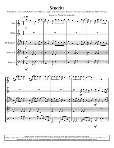 Senorita (arr. Nicolás Cortés Castillo)