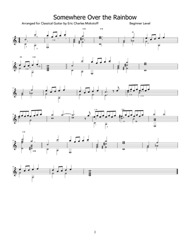 Over The Rainbow (arr. Eric Charles Mokotoff)