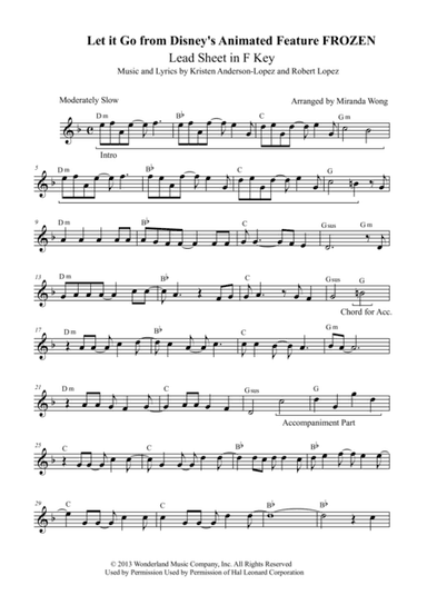 Let It Go (from Frozen) (arr. Miranda Wong)