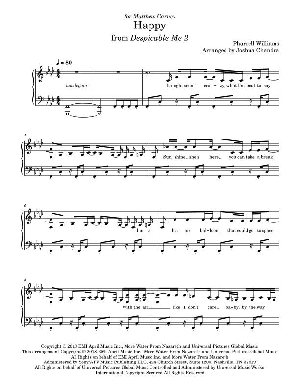 Happy (arr. Joshua Chandra)