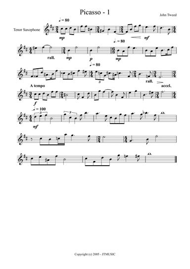 Picasso 1 for Tenor Sax