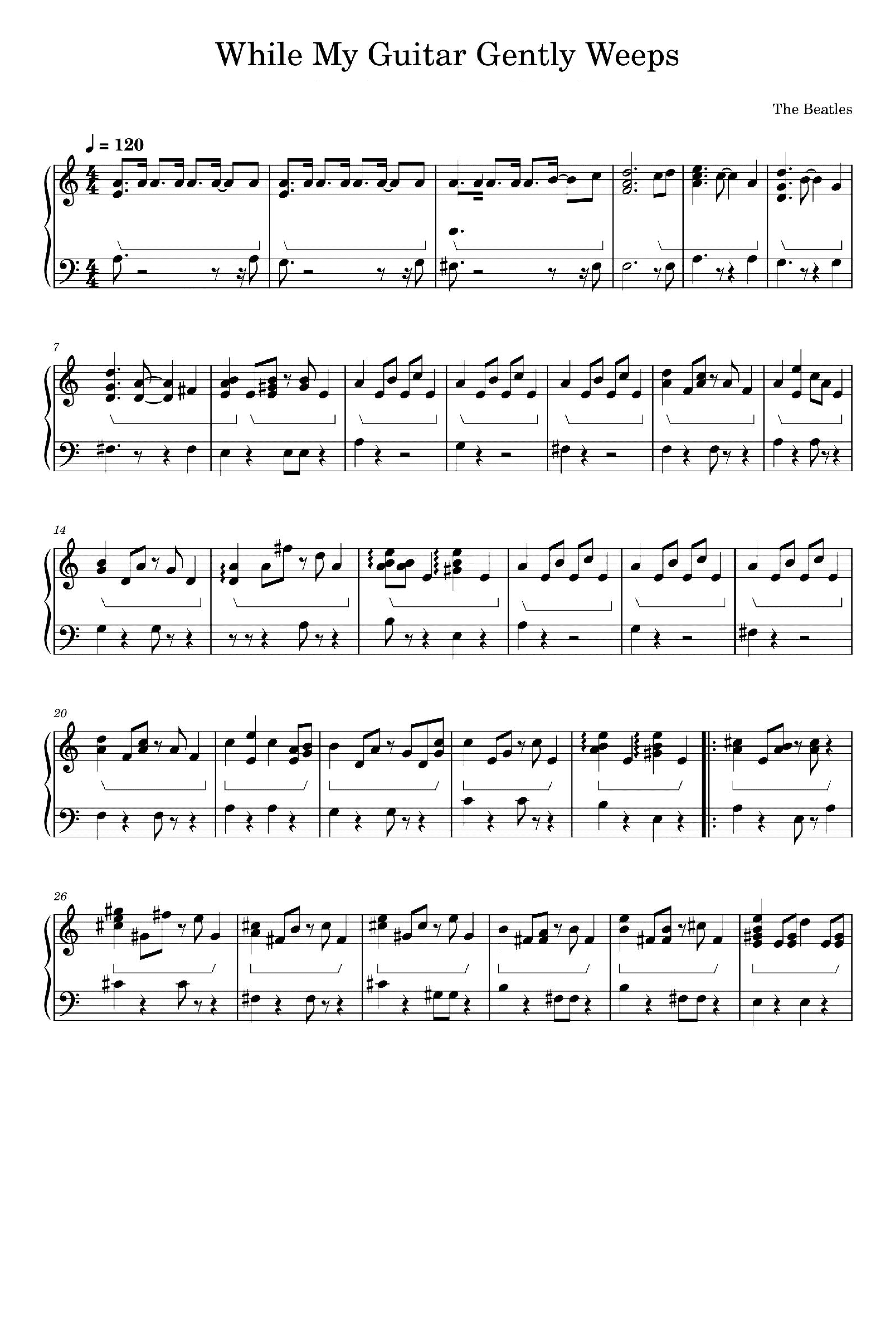 While My Guitar Gently Weeps (arr. The Beatles)