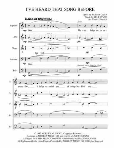 I've Heard That Song Before (arr. Patrick Sinozich)
