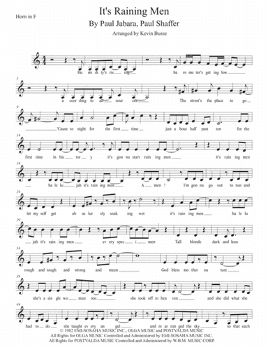 It's Raining Men (arr. Kevin Busse)