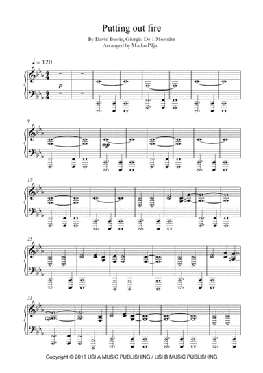 Cat People (putting Out The Fire) (arr. Marko Pilja)