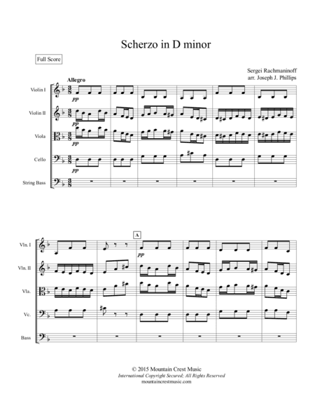 Scherzo in d minor-score (arr. Joseph J. Phillips)