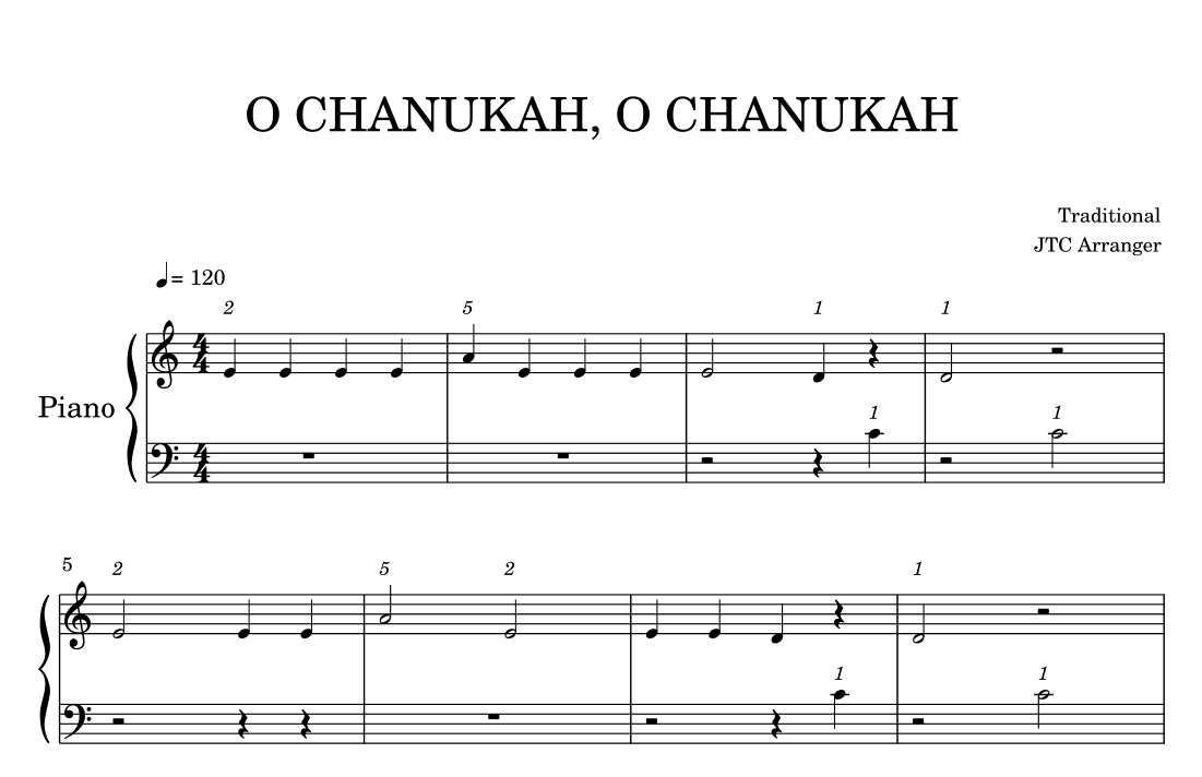 O CHANUKAH, O CHANUKAH (arr. JTC)