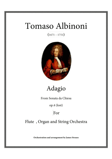 Adagio in g minor for flute, strings and organ (arr. James Strauss)