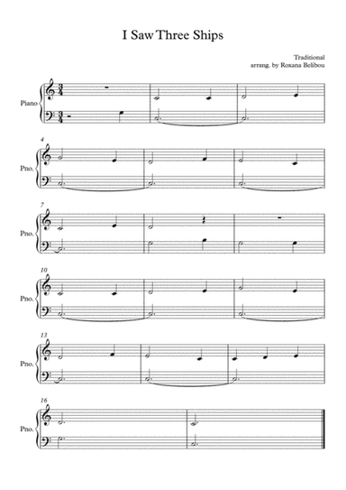 I Saw Three Ships (arr. Roxana Belibou)