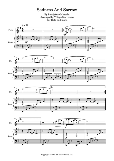 Sadness And Sorrow (arr. Thiago Marconato)