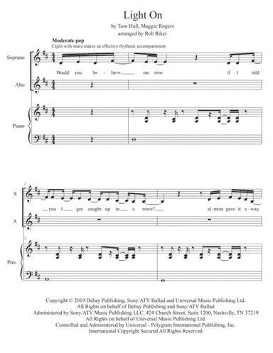 Light On (arr. Rob Riker)