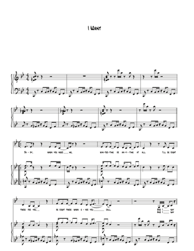 I Want (arr. Biegler)