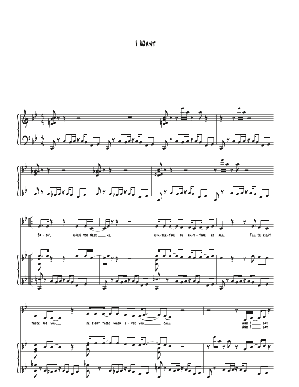 I Want (arr. Biegler)