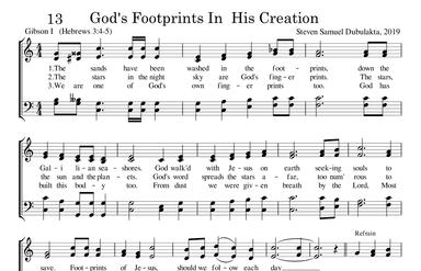 God's footprints in His Creation