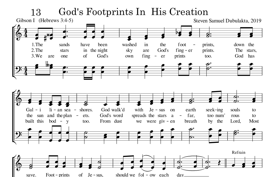 God's footprints in His Creation