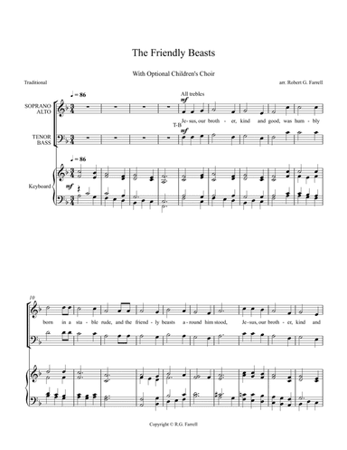 The Friendly Beasts (arr. Robert G. Farrell)