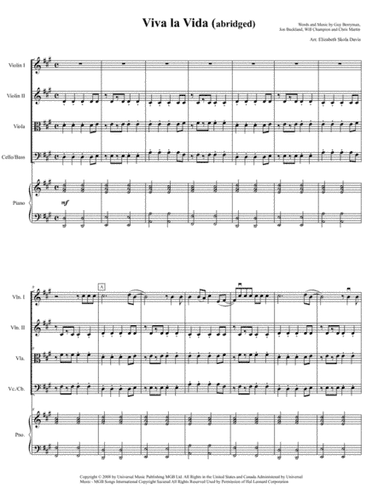 Viva La Vida (arr. Elizabeth Skola Davis)