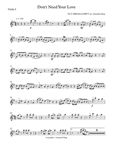 Don't Need Your Love (arr. Amanda Pang)