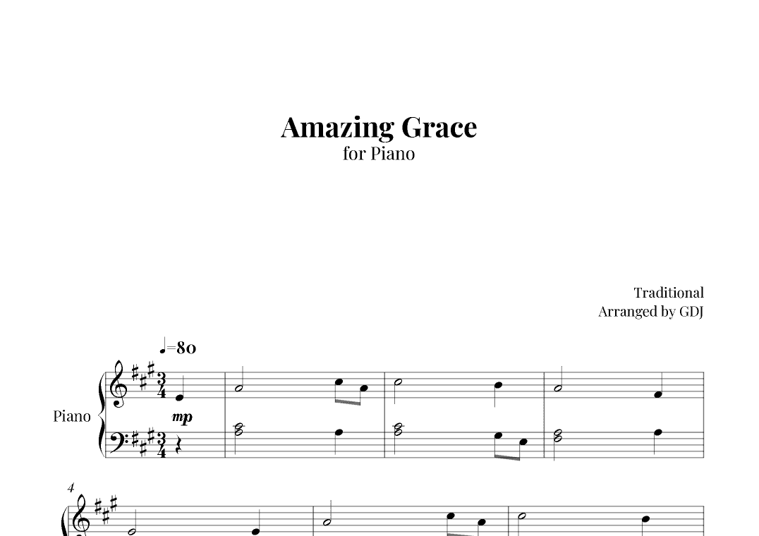 Amazing Grace (arr. GDJ)