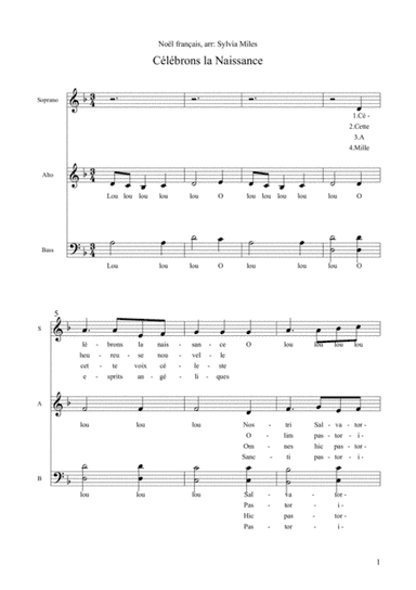 Célébrons la Naissance (arr. Sylvia Miles)