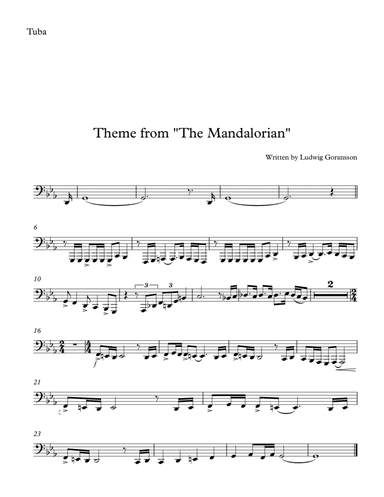 The Mandalorian (arr. SongBird Music)
