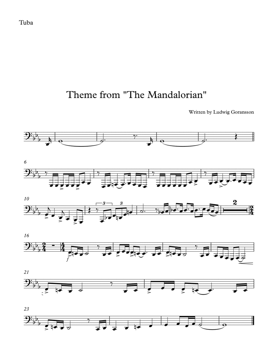 The Mandalorian (arr. SongBird Music)