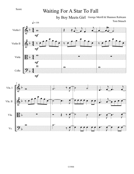 Waiting For A Star To Fall (arr. Thomas Strauch)