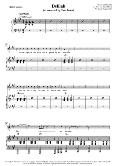 Delilah (arr. Jan Angermüller)