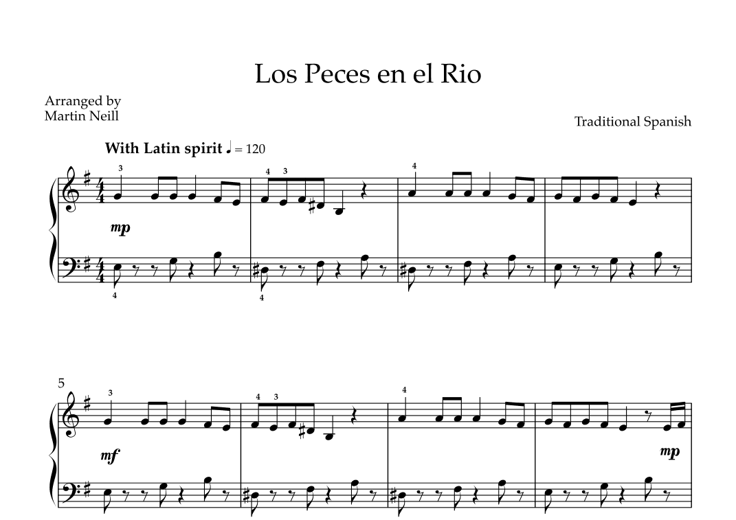 Los Peces en el Rio (arr. Martin Neill)
