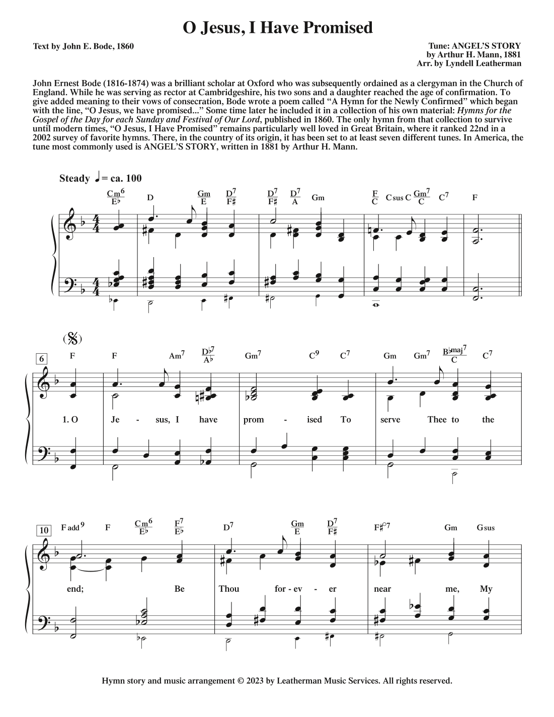 O Jesus, I Have Promised (arr. Lyndell Leatherman)
