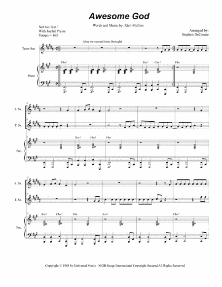Awesome God (arr. Stephen DeCesare)