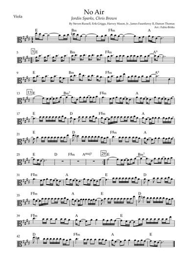 No Air (arr. Fabio Britto)