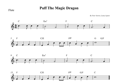 Puff The Magic Dragon (arr. Wesley S. SIlva)