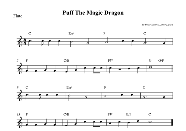 Puff The Magic Dragon (arr. Wesley S. SIlva)