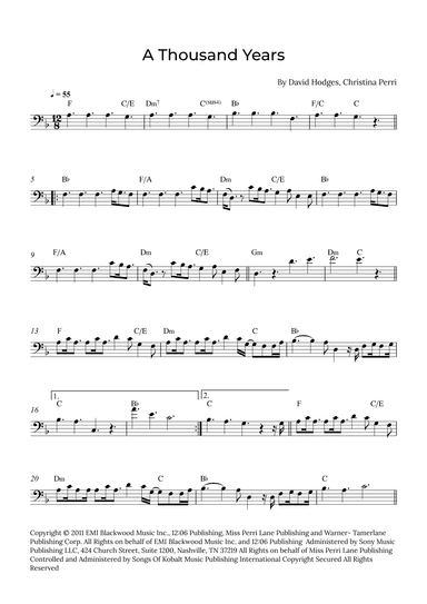 A Thousand Years (arr. Alex Nunes Rodrigues)