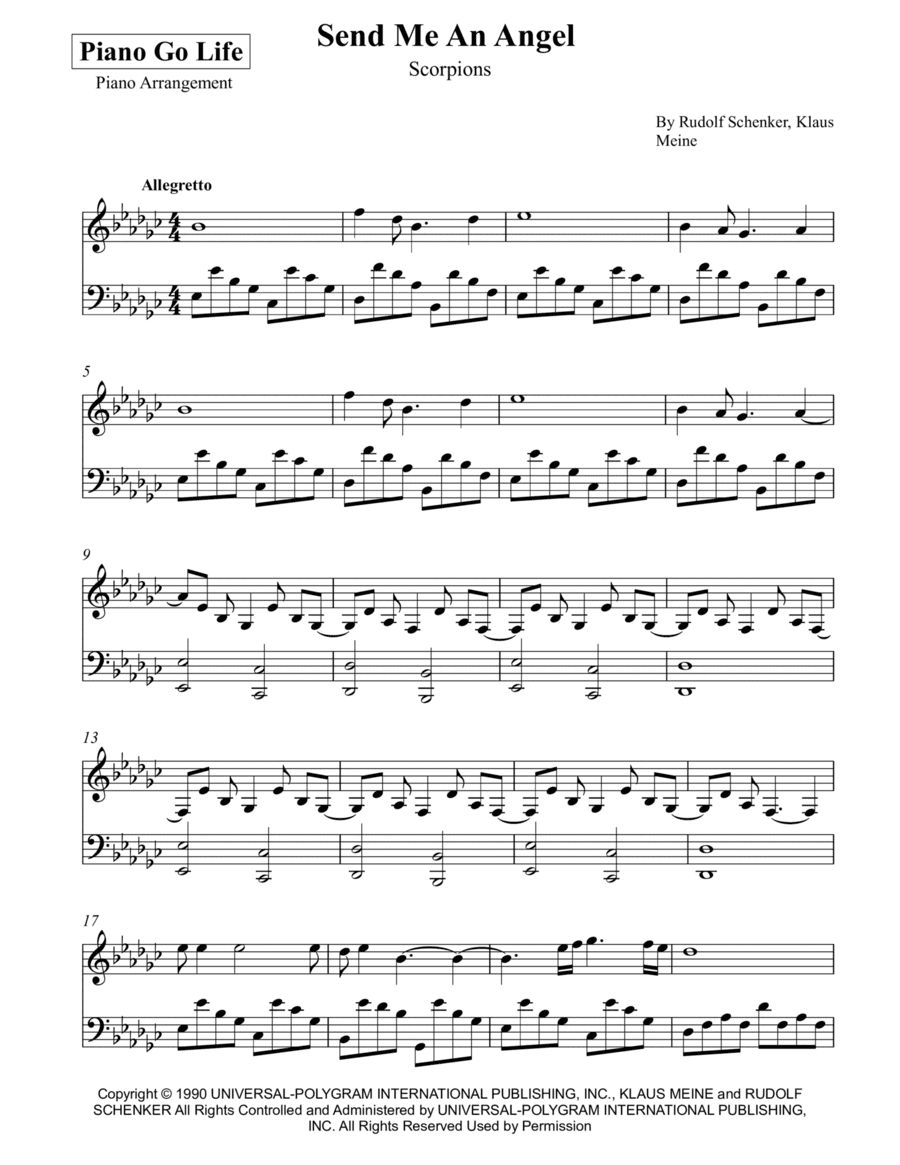Send Me An Angel (arr. Piano Go Life)