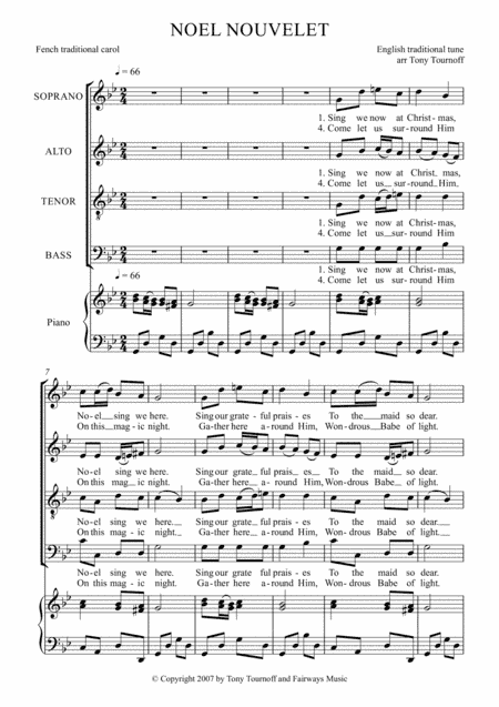 Sing we now at Christmas (SATB) (arr. Tony Tournoff)