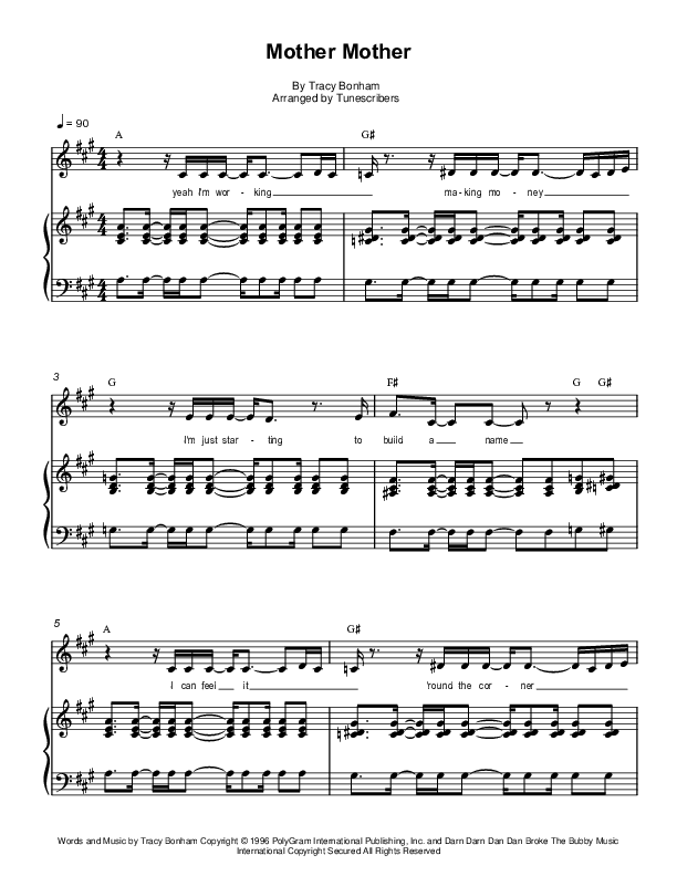 Mother Mother (arr. Tunescribers)